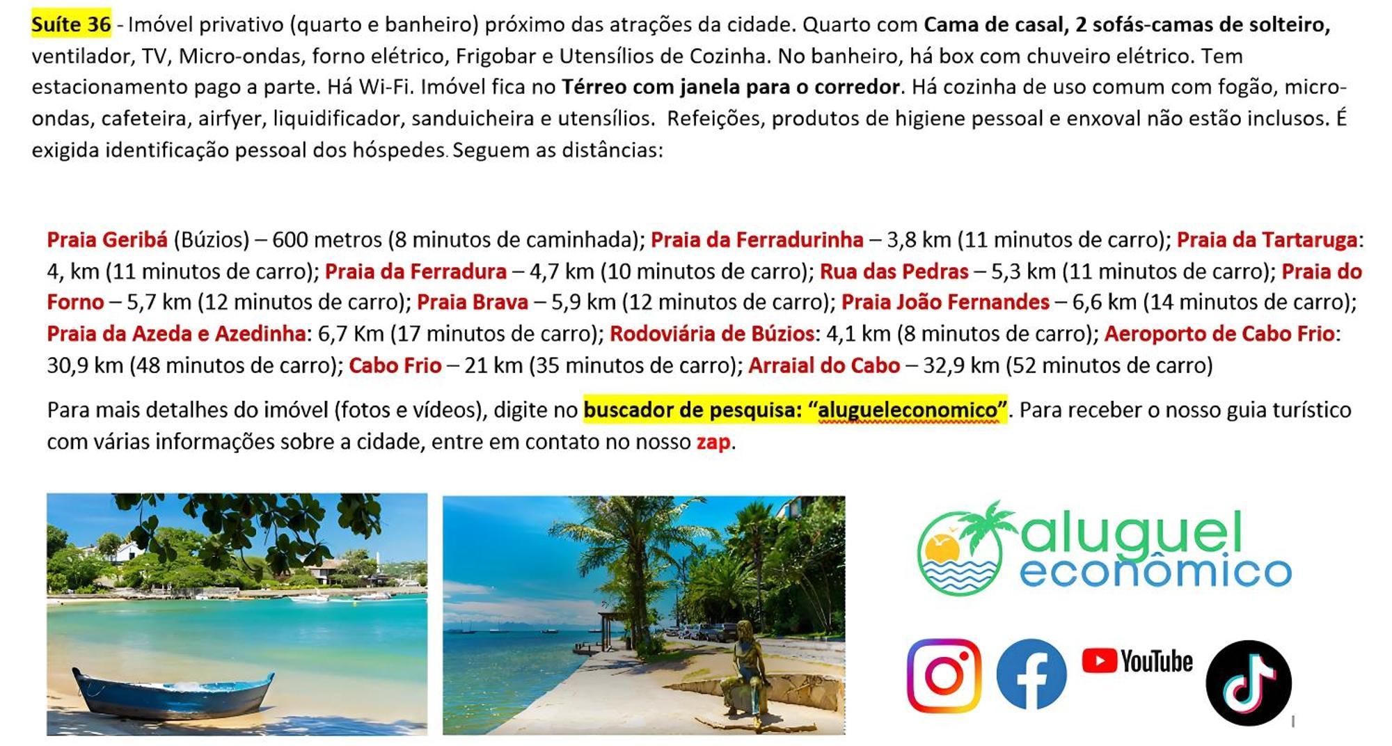Buzios - Geriba - Suites - Aluguel Economico Exterior foto